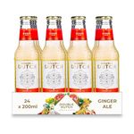 Double Dutch Ginger Ale Mixer, 24 x 200ml, Low Calorie Perfect Mixer for Cocktails, No Artificial Colours Preservatives or Flavours (Pack of 24)