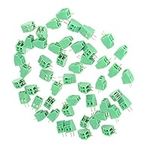 Oumefar 2 Pin Universal Screw Terminal Block Connector PCB Board Kit 50Pcs 2.54mm PCB Pitch Green Screw Block Connector 50 Set Mount Terminal Block Connector