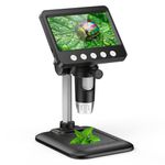 4.3" Digital Microscope for Adults, SKYEAR Coin Microscope 1000X Magnification with 8 Ajustable LED Fill Lights, USB Microscope for Windows/MacOS, Coin Collection Supplies-Black