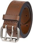 Dickies Men's Leather Double Prong Belt, Tan, 32