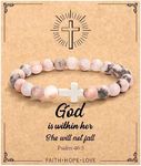 Paderast Christian Gifts for Women, Religious Cross Bracelet Gifts for for Mom/Daughter/Friend/Sister/Grandma