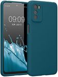 kwmobile Case Compatible with Motorola Moto G42 Case - Slim TPU Silicone Phone Cover - Soft Touch Finish - Petrol