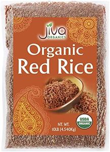 Jiva Organics Organic Red Rice 10 Pounds Bulk Bag from India - 100% Natural & Non-GMO