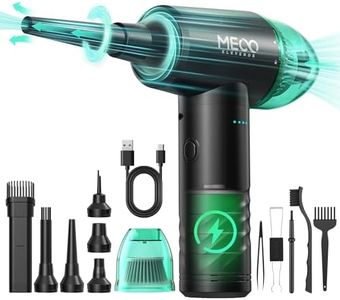 MECO ELEVERDE 2 in 1 Aspirapolvere Per Computer, 100000 Giri/Min Elettrico Rimuovi Polvere Aria Compressa Senza Fili, 3 Velocità Soffiatore Portatile, 10Kpa Aria Compressa Spray PC, Auto, Verde