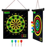 FunBlast Magnet Dart Game for Kids and Adults - Magnetic Roll Dart Game Set, Target Shooting Game, Indoor and Outdoor Magnetic Score Dartboard Kit with 4 Darts (Size - 14 Inch)