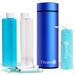 Insulin Cooler Travel Case by Tilcare - 60H Reusable Pen Freezer Bottle - Standard TSA Approved Hard Shell Medication Cooling Case - Emergency 12H Bottle - Holds up to 2 Diabetic Pens, Medical Vials