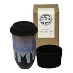 NOVA CERAMICS Coffee Tumbler – Travel Mug - On the Go Coffee Mug – Microwave & Dishwasher Safe Green Coffee Tumbler - Gifts for Women Men Him Her – 16oz – Monsoon