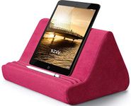 Soft Tablet Stand Pillow with Pocket,Tablet Cushion Stand,Adjustable 3 Viewing Angle,Lazy Holder Stand for Bed Sofa,Compatible with iPads Tablets eReaders Smartphones Books Magazines (Pink)