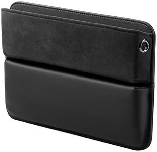 Premium Car Seat Gap Filler Organizer Storage Box for Car Italy Alcantara Material Front Seat Gap Universal Fit (Black)