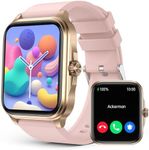 2024 Smart Watch for Women Answer/Make Calls, IP67 Waterproof, 1.91 HD Fitness Tracker with Mett/Heart Rate/Temperature/Blood Oxygen/Sleep Monitor, Smartwatch Compatible with Android iOS Pink