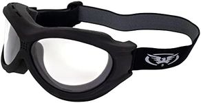 Global Vision Big Ben Motorcycle Goggles Black Frame Clear Lens Anti Fog Coated