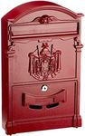 Blinky 27290-10 Residencia Letterbox, Wall Mount, Red, Aluminium