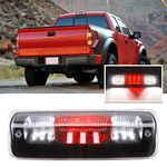 Sanzitop Fit for 2004-2008 Ford F150 3rd Brake Light, 2007-2010 Ford Explorer Sport Trac Third Brake Light High Mount Brake Light Waterproof Cargo Light (Black Housing Clear Lens)