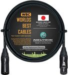 WORLDS BEST CABLES 1 Meter - Balanced Microphone Cable CUSTOM MADE using Mogami 2549 (Black) wire and Neutrik NC3MXX-B & NC3FXX-B Gold XLR Plugs
