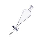 iplusmile 125ml Lab Separatory Funnel Borosilicate Glass Heavy Wall Conical Separatory Funnel Pear-Shaped Separatory Funnel