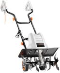 VonHaus Electric Tiller 1500W – Garden Soil Cultivator/Rotavator – 400RPM No Load Speed, 6 Steel Blades, 450mm Working Width – H Bicycle Handle, Electronic Brake, 2 Foldable Wheels, Collapsible Handle