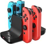 RREAKA Upgraded Controller Charger Dock for Nintendo Switch Pro Controller and Joy con, 6-in-1 Fast Charging Dock Station for Switch & OLED & Lite with Charging Indicator and Type C Charging Cable