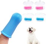 Dog Toothbrush 4pcs, 360° Dog Finger Toothbrush Silicone Teeth Cleaning Brushes for Cat Dog Pet Dental Care