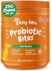 Zesty Paws Probiotics for Dogs - Digestive Enzymes for Gut Flora, Digestive Health, Diarrhea & Bowel Support - Clinically Studied DE111 - Dog Supplement Soft Chew for Pet Immune System - 250 Count