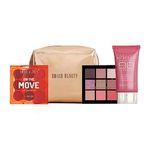 Swiss Beauty Say Hi Makeup Kit | Eyeshadow Palette with Matte, Shimmer and Metallic Shade | On The Move Lip Palette with Matte Finish | BB Foundation with Sheer Coverage and Golden Pouch | 51gm