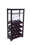 Merry Products,Home 16-Bottle Wine Rack, Espresso