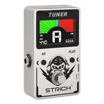 STRICH Guitar Tuner Pedal with Large Color Screen, Precision Chromatic Drop Tuning, 430-450Hz A4 for Electric Guitar, True Bypass, Silver