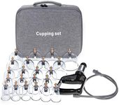 Cupping Set Massage Therapy Cups, 22 Vacuum Cups, Myofascial Releaser Professional Cupping Therapy Sets with Hand Pumps and Detailed Cupping Book, Suction Hijama Cupping Set with Portable Travel Case