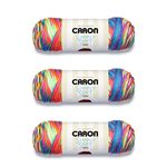 Caron Simply Soft Rainbow Bright Paints Yarn - 3 Pack of 141g/5oz - Acrylic - 4 Medium (Worsted) - 235 Yards - Knitting/Crochet