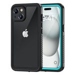 Lanhiem for iPhone 15 Plus Case, IP68 Waterproof Dustproof Shockproof 15 Plus Cases with Built-in Screen Protector, Full Protective Front and Back Cover for iPhone 15 Plus - 6.7 inch (Blue)