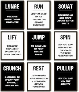 97 Decor Motivational Fitness Posters for Home Gym Decor - Gym Motivational Wall Art Prints, Inspirational Quotes Gym Poster, Workout Room Decor, Gym Pictures for Men Room Decorations (8x10 | 20x25 cm UNFRAMED)