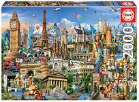 Educa Borrás 17697 Symbole Von Europa Educa Borras Europe Landmarks 2000 Piece Jigsaw Puzzle, Multi, Standard Size