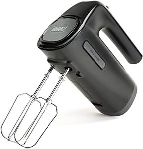 BLACK+DECKER BXMX300E Elektrischer Stabmixer, 300 W, BPA-frei, 5 Geschwindigkeiten, Turbo, abnehmbare Aufsätze, einfache Reinigung, Farbe: Schwarz