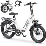 iENYRID E-bike Electric Bike for Adults,13Ah Battery 30-70Km Range,250W Motor Hidoes E Bike for Women Men Electric Mountain Bike for Adults,20" Fat Tire Folding Electric Bike 7-Speed