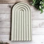 Nandini Homeware™ Hand Crafted Concrete Arch Tray Use as Multipurpose Organiser and Home Décor (Long)