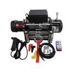 13500LBS /12000LBS Electric Winch 12V/24V Crane Synthetic Rope Winches Control For Trucks RVs ATV UTV Trailer(24V 12000LBS)
