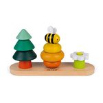 Janod - 10-Piece Wooden Forest Toy - Early Years Toy - Stacking and Fitting - Teaches Fine Motor Skills - Wwf Partnership - Fsc Certified - from The Age Of 1, J08635