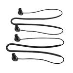 kwmobile Straps Compatible with Samsung Galaxy Buds Pro - 2x Silicone Holder for Wireless Earphones - Black/Black