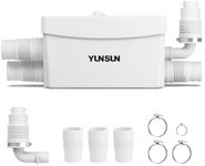 YUNSUN 450W Macerator Pump, with Automatic Drain & Delay Feature - Upflush to 23.8ft/7m, 1600GPH with 3 Inlets & 1 Outlet - Perfect for Basements, Laundry, Sinks, and Toilets