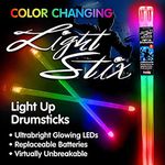 Light Stix LED Light Up Drumsticks (Color Change)| Changes Color Every Beat!