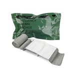 4" Israeli Bandage Vacuum Sterile Compression Bandages for Battle Wound Dressing Emergency Trauma, 1 Pack