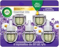 Air Wick Scented Oil Refill Plug in Air Freshener Essential Oils, Lavender & Chamomile, 5 Refills, 3.38oz