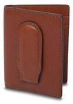 Bosca Navayo Front Pocket Wallet W/Magnetic Clip, Light Brown, One Size, Wallet