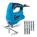 Jigsaw, KATSU Electric Jigsaw Tool 400W with 5 Blades, Variable Speed, for Plastic Wood Steel Cutting (Budget Range) 101624