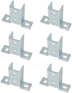 ASTAMOTOR 8 Hole Wing Shape 90 Degree Fitting Connector Bracket Braces Fit for 1/2" Bolt in 1 5/8" Strut Channel, 6 Pack