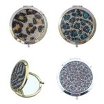Traziewell Personalised Mirror Handbag Compact for Birthday Weddings Gifts Leopard Print Diamond Makeup Mirrors for Travel Handbag and Purse, JZ000226