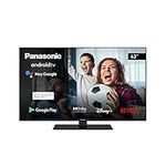 Panasonic TX-43MX650B, 43 Inch 4K Ultra HD LED Smart TV, High Dynamic Range (HDR), Dolby Atmos & Dolby Vision, Android TV, Google Assistant, Chromecast, Bluetooth, Black