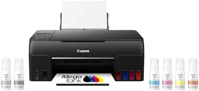 Canon PIXMA G620 Wireless MegaTank Photo All-in-One Printer [Print, Copy, Scan], Black,Works with Alexa