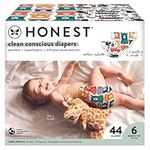 The Honest Company Club Box Diapers with TrueAbsorb Technology, T-Rex & Breakfast, Size 6, 44 Count