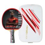 TANSO Black X Blade Pro Table Tennis (TT) Arylate Carbon (ALC) Racket (Premium ITTF Approved Gambler Rubber, 7-Ply ALC Ayous Blade, Ergonomic Grip Handle, Professional Players)