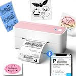 Phomemo 241BT Thermal Label Printer 4x6, Shipping Label Printer, Postage Label Printer Compatible with Android,IOS and PC, Widely Used for Royal Mail,Hermes,Etsy,Shopify,eBay,Amazon,FedEx,UPS etc.Pink